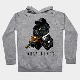 Classic black of dog play with guitar T-shirt Hoodie